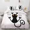 Black and White Grimace Duvet Cover Black Cartoon Dryad Ghost for Children Boys Gifts Bedroom Decoration Polyester Quilt Cover