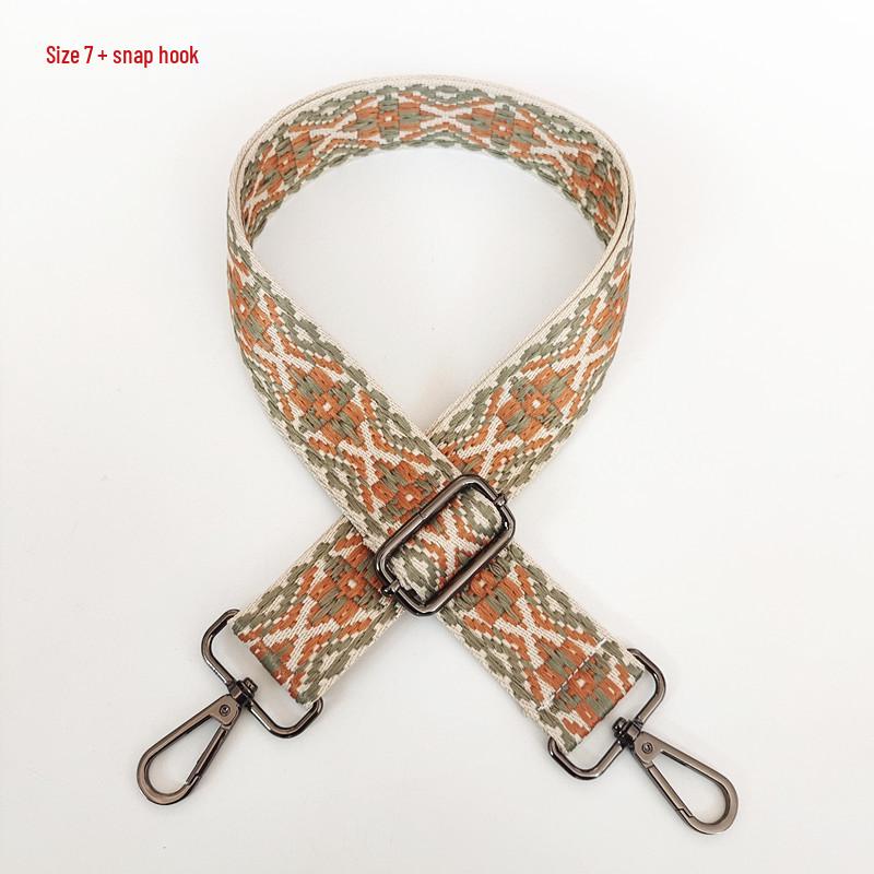 Красочный жаккардовый широкий плечевой ремень для женских сумок - Холщовый аксессуар для кроссбоди и рюкзака