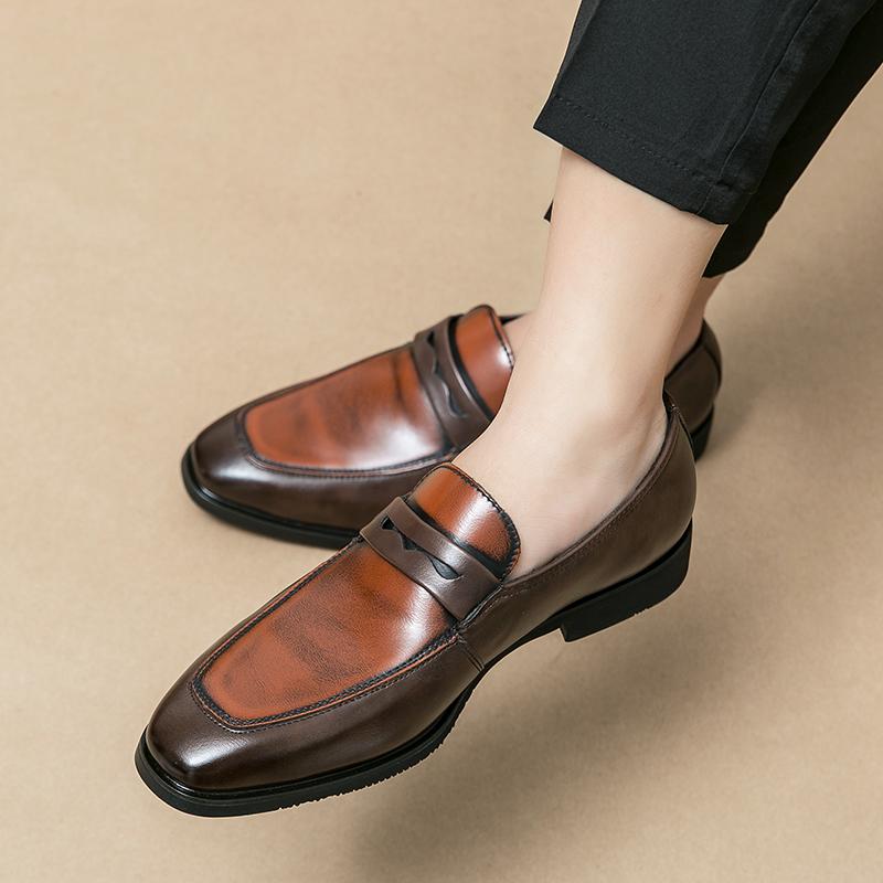 Fashion Man Shiny Loafers Men Wedding Party Casual Dress Shoes PU Leather Elegant Original Boat Shoes Men Flats Plus Size 38-48