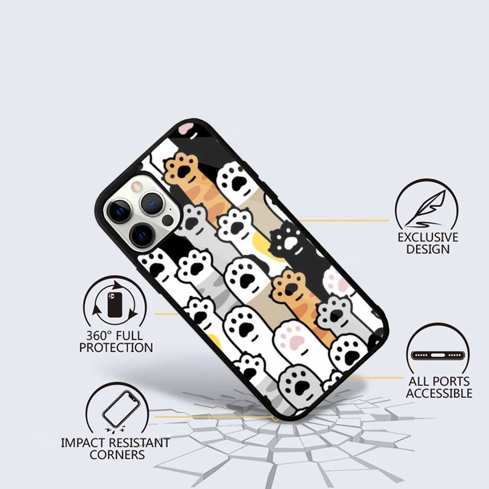 Cat Cartoon Cute Phone Case For iPhone 16,15,14,13,12,11,Plus,Pro,Max Mini Magsafe Magnetic Wireless Charging