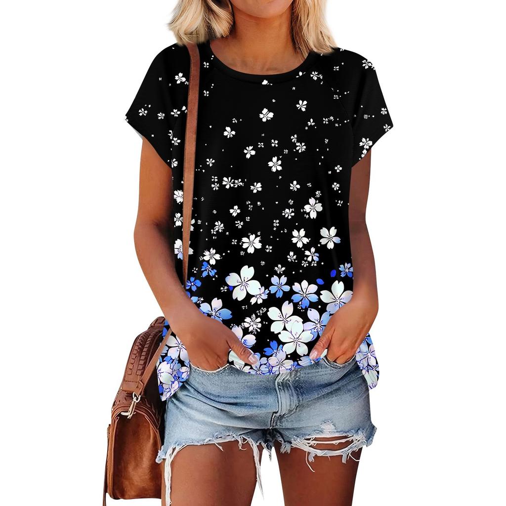 Женские футболки с коротким рукавом, милые туники с круглым вырезом, топы, базовые футболки, блузки, свободный пуловер
