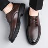 Fashion Men's Leather Lace-Up Wedding Shoes Mens Business Office Oxfords Flats Men Fashion Business Dress Footwear New Men Casual Shoes