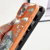 Матовый тонкий чехол для телефона с горным узором для iPhone 16 17 Pro Max 15 Pro 14 13 12 11 17 с текстурой кожи, противоударный, с мягким TPU бампером
