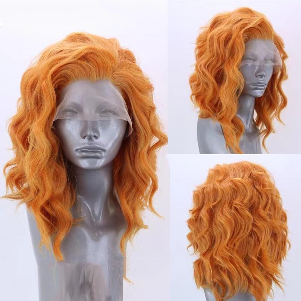 AIMEYA Synthetic Lace Front Wigs Short Bob Wig for Women Platinum Blonde Synthetic Lace Wig Blue Ombre Pink Short BOB Wig