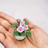 1/12 Doll House Miniature Flower Fairy Garden Ornament Mini Green Plant Flowers Pot Home Simulation Tree Potted DollHouse Decor