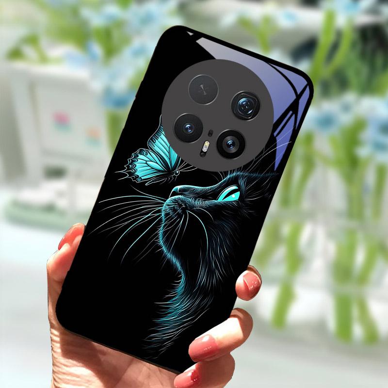 Чехол для Honor Magic 8 Pro 7 7Pro 6 Lite 5G Роскошная задняя крышка из закаленного стекла для Magic7 6Pro Стильный бампер-чехол Magic8Pro Capa