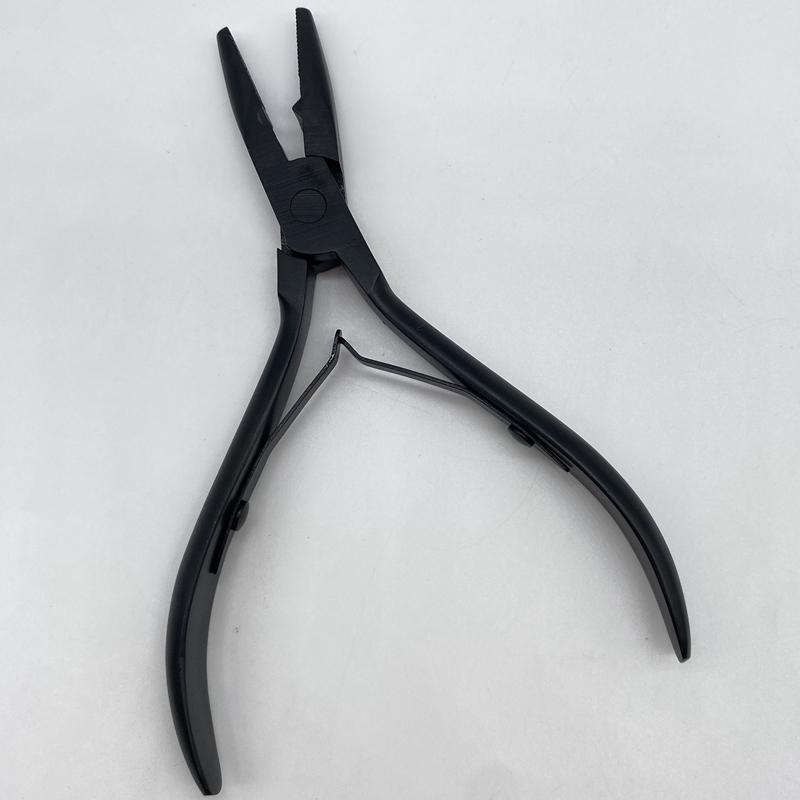 1 шт., 5-дюймовые серебряные зажимы из нержавеющей стали, плоскогубцы для наращивания волос с отверстием, кератиновое кольцо для наращивания волос, инструменты для удаления