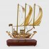 Латунный корабль «Титаник» ручной работы с деревянным основанием, экспонат 30,48 см