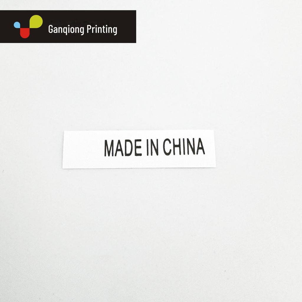 Этикетка по уходу за одеждой Made in China с отметкой о происхождении