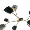 Stilnovo Black Mid Century 8 Light Chandelier Adjustable Globes Modern Ceiling Light