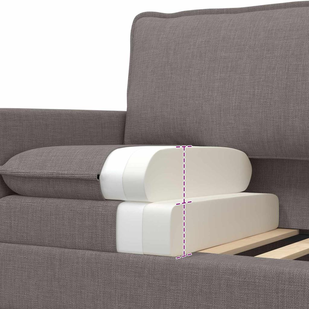 Taupe Sofa 76 x 81 x 87.5 cm Fabric