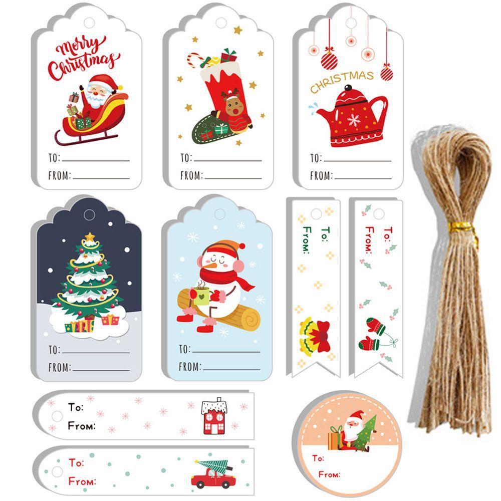 Упаковочные материалы Санта-Клаус Крафт-бумага Подарочная упаковка Рождественские бирки Рождественские этикетки Бирки