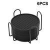 6Pcs 10cm Silicone Coasters Round Heat Resistant Rubber Tea Cup Mat Drink Coffee Mug Glass Beverage Holder Pad Decor Table Mat