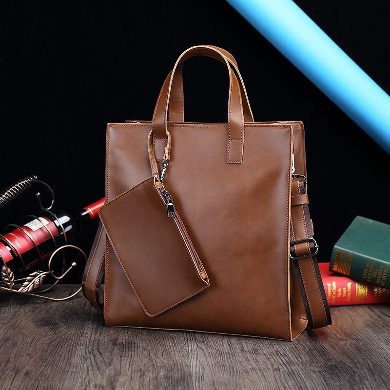 Мужская вертикальная стильная ретро сумка из искусственной кожи Pitot Trend Сумка через плечо Мужская сумка через плечо