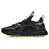 Li Ning Jizhu Non-Slip Durable Low-Top Running Shoes Men Sneaker Black Green AGLR189-2