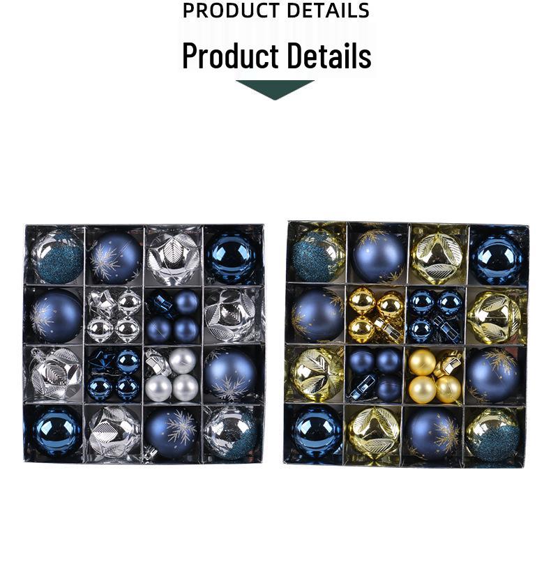 Гальванизированные Неправильные Шары-Елочные Игрушки - Расписные Пластиковые Подвесные Шары с Подарочной Коробкой