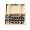 6pcs Hex Shank Auger Drill Bit Set Twist Design Long Auger Bits Wood Hole Reaming Tool  For Plastic