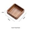 Creative Stackable Plate Walnut Wood Plate Square Tray Japanese Tableware Household Simple Confectionery Plate Small Round Bowl