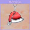 Christmas Hat Pendant With Alloy Craft And Rhinestone Accents For Holiday Fashion And Celebrations