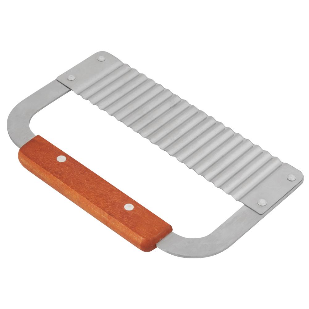 Soap Cutter, Wax Vegetable Cutter with Hardwood Handle Stainless Steel Crinkle Cutting Tool for Soap Vegetable Candle Cake Wavy r Tool