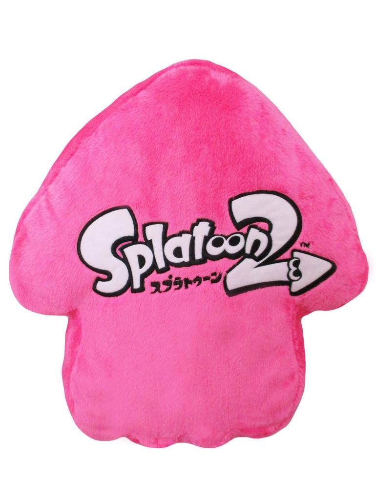 Мягкая игрушка Splatoon2 Cushion Squid, высота 35 см (Неоново-розовый)
