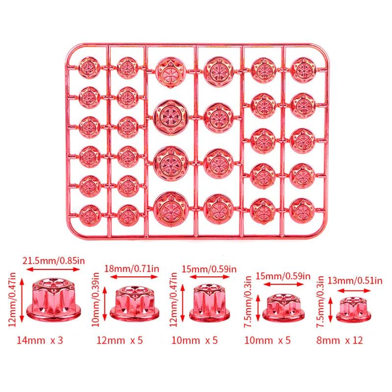 30Pcs Motorcycle Screw Caps Set Kit Engine Nut Bolt Cap Covers Head Body Screw Decorative Cap Motorbike Modification Accessories