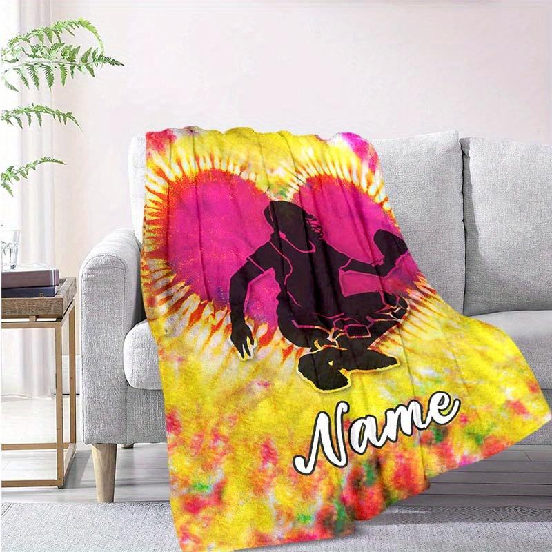 Playing With Love Customize Your Name Blanket Used For Chair Office Sofa Bed Camping Soft And Warm Giving Friends And Relatives Birthday Gifts