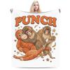 Kawaii Punch Baby Monkey And His Stuffed Monkey Blanket Fleece All Season Warm Throw Blanket for Bed Bedroom Plush Thin Quilt
