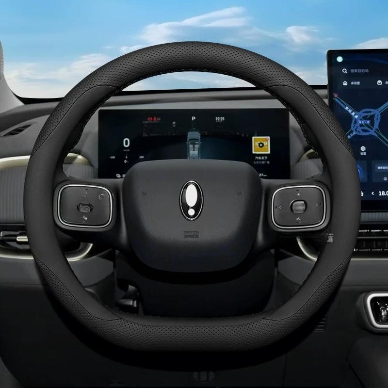 Leather Car Steering Wheel Cover for GWM ORA 5 EV 2025 2026 2027 Interior Styling Parts Accessories