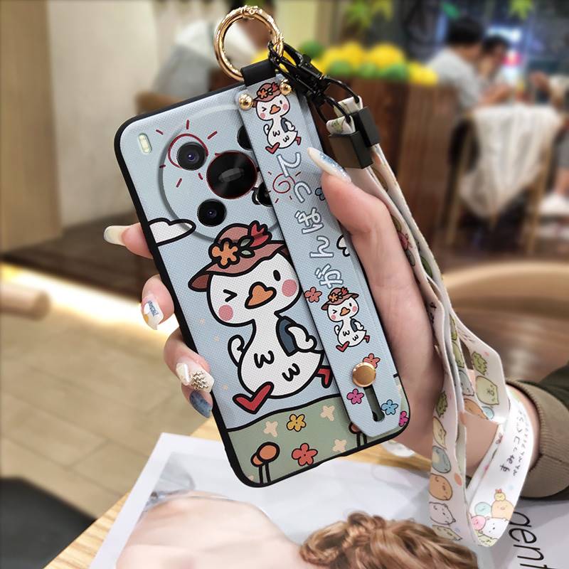 Мультяшный чехол-кольцо для телефона для ZTE Blade V70 Max/Nubia V70 Max Противоударный держатель для телефона с браслетом на запястье Ремешок на запястье Силиконовый Милый