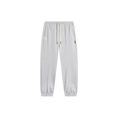 Мужские вязаные спортивные штаны Li Ning Badfive, меланжево-серые AKLT843-2