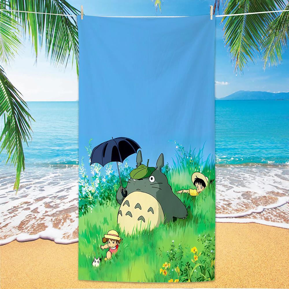 Send Cartoon Animation Chinchilla Beach Towel Microfiber Digital Printing Quick-Drying Beach Towel