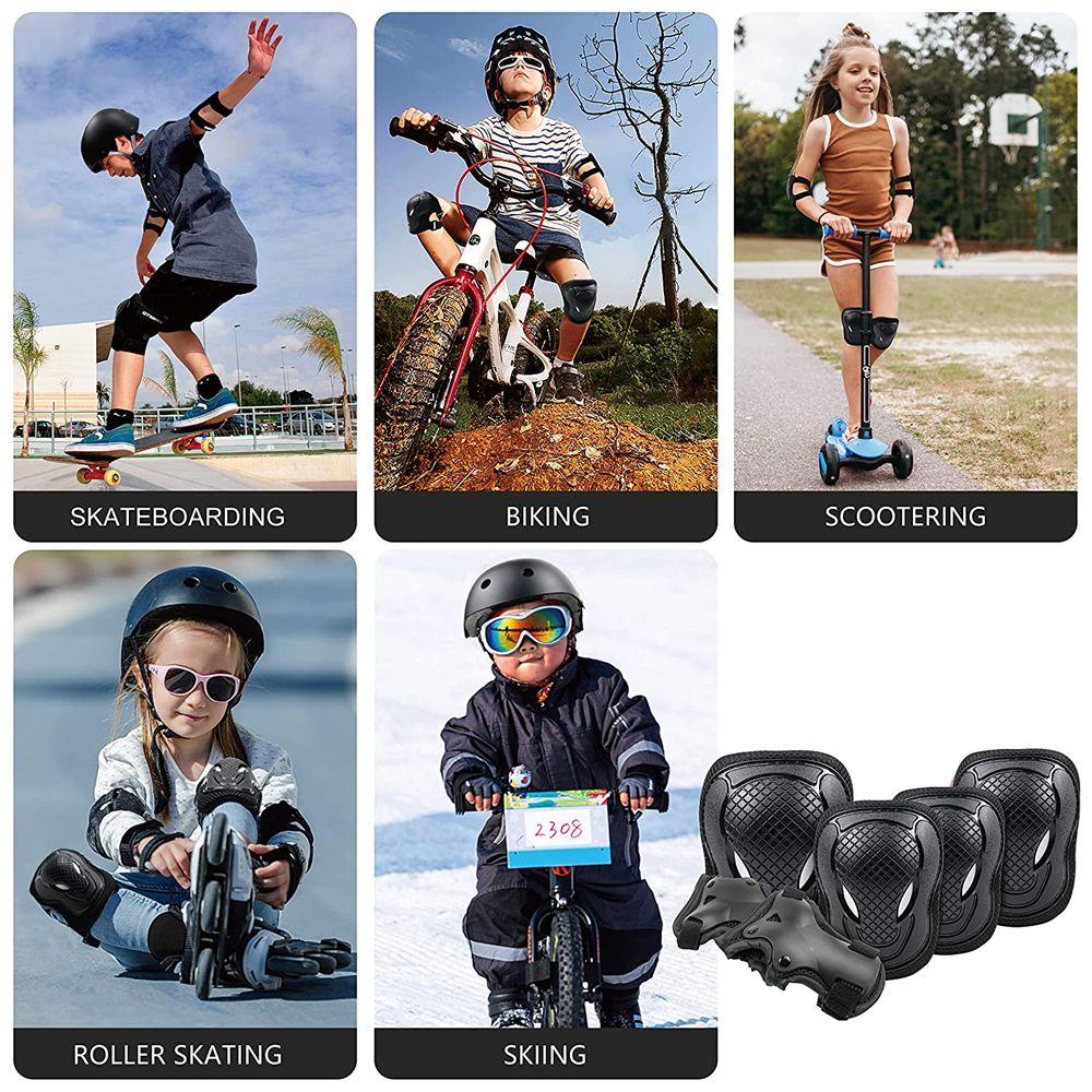 Brace Protection Pads Skating Elbow Pads Protective Gears Set Kids Knee Pads Set Wrist Guards