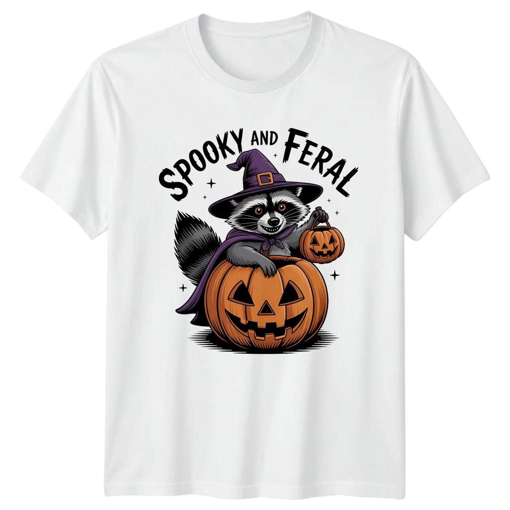 Spooky And Feral TShirt Raccoon Halloween Halloween Gift For Him And Her