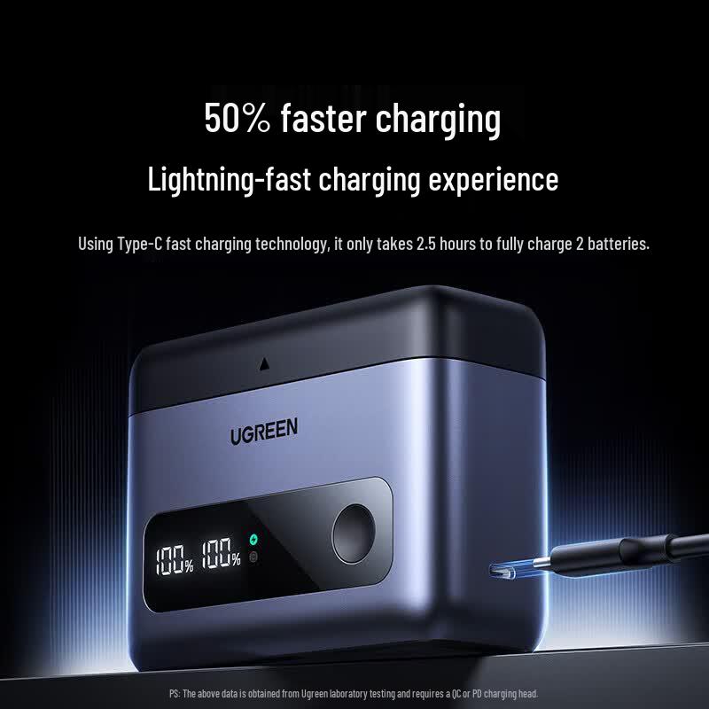 UGREEN NP-FZ100 Camera Battery Dual Fast Charger CN plug (adapter included)