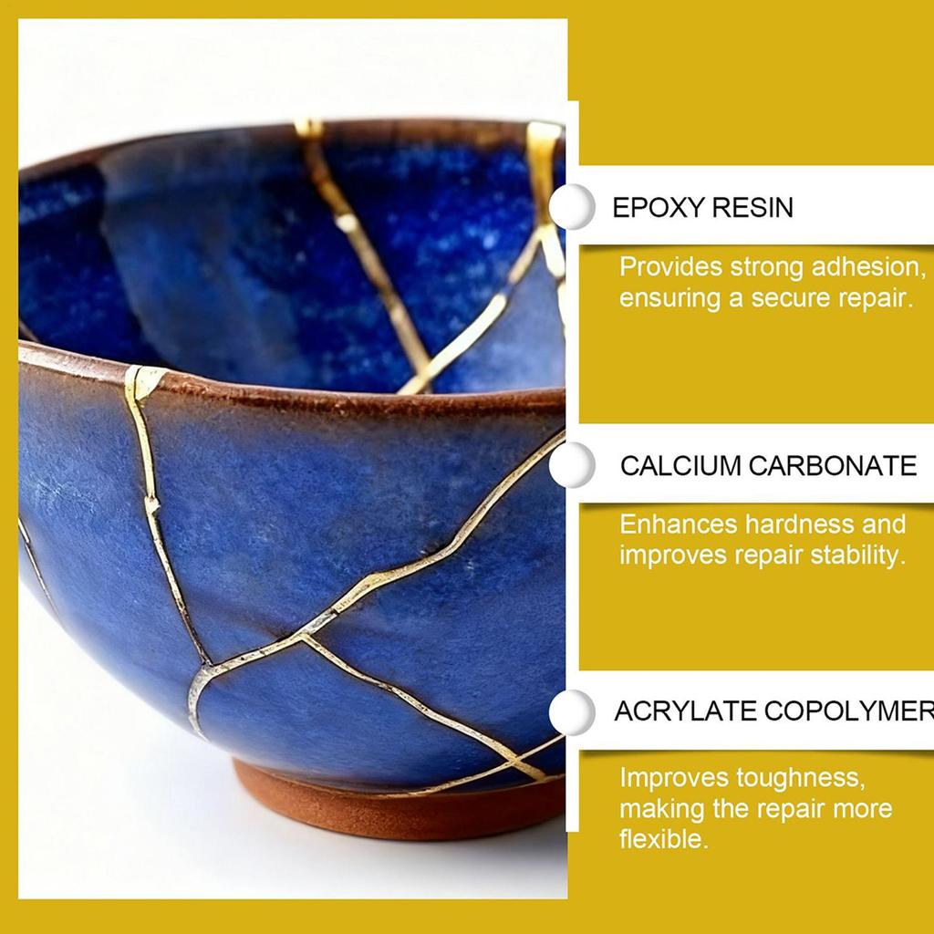 Керамическая ремонтная паста-клей Безопасная для пищевых продуктов Быстросохнущая Ремонт трещин и сколов фарфора Набор для ремонта фарфора Ванна Плитка и Душ Ремонт Плитка Клей