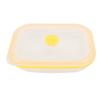 600ml Rectangular Portable Food Grade Silicone Folding Lunch Box Food Container (Yellow)
