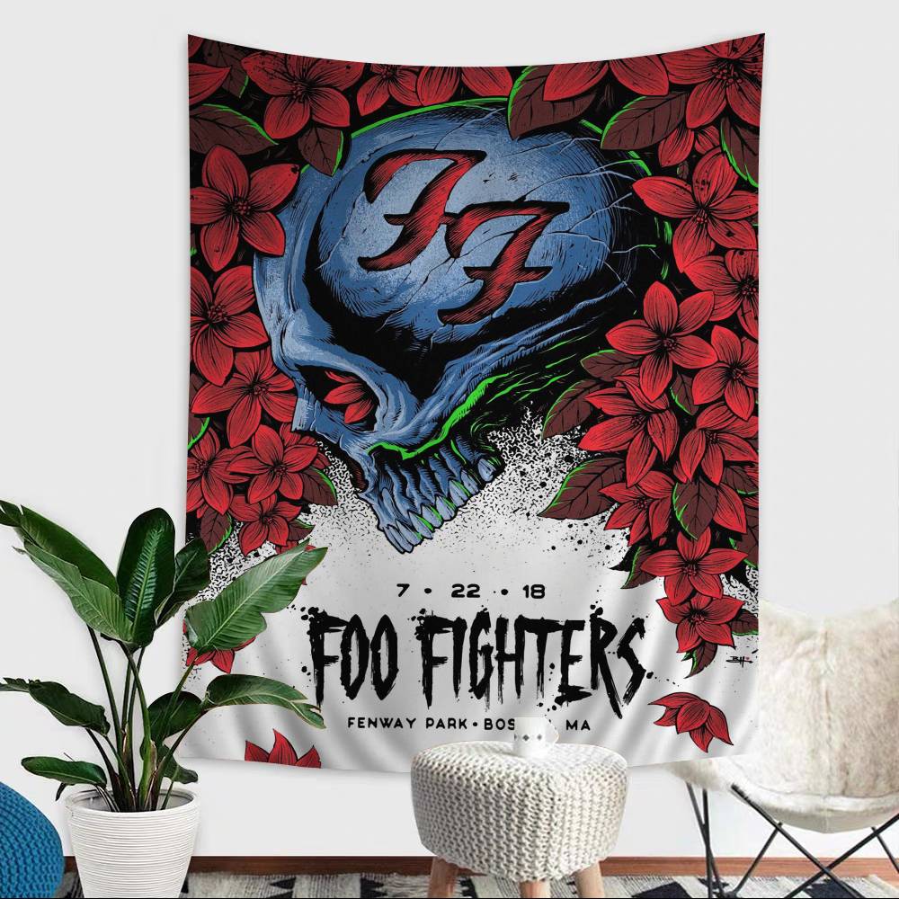 1 шт. F-Foo F-Fighters Американская Рок-группа Мультяшный Гобелен Настенное Украшение Бытовое Домашний Декор