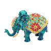 Enamel Elephant Jewelry Box Decorative Jewelry Organizer for Rings Earrings Jadestone Desktop Decor