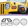 Car Headlight Turn Signal Light Decoration Lampshade Cover Wheel Brow Stickers For Jeep Wrangler TJ 1997-2006 Exterior Accessories