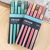 5 Pairs Chopsticks Reusable Plastic BPA-Free Dishwasher-Safe Non-Slip Fiberglass Chopsticks Chinese Japanese Chopstick