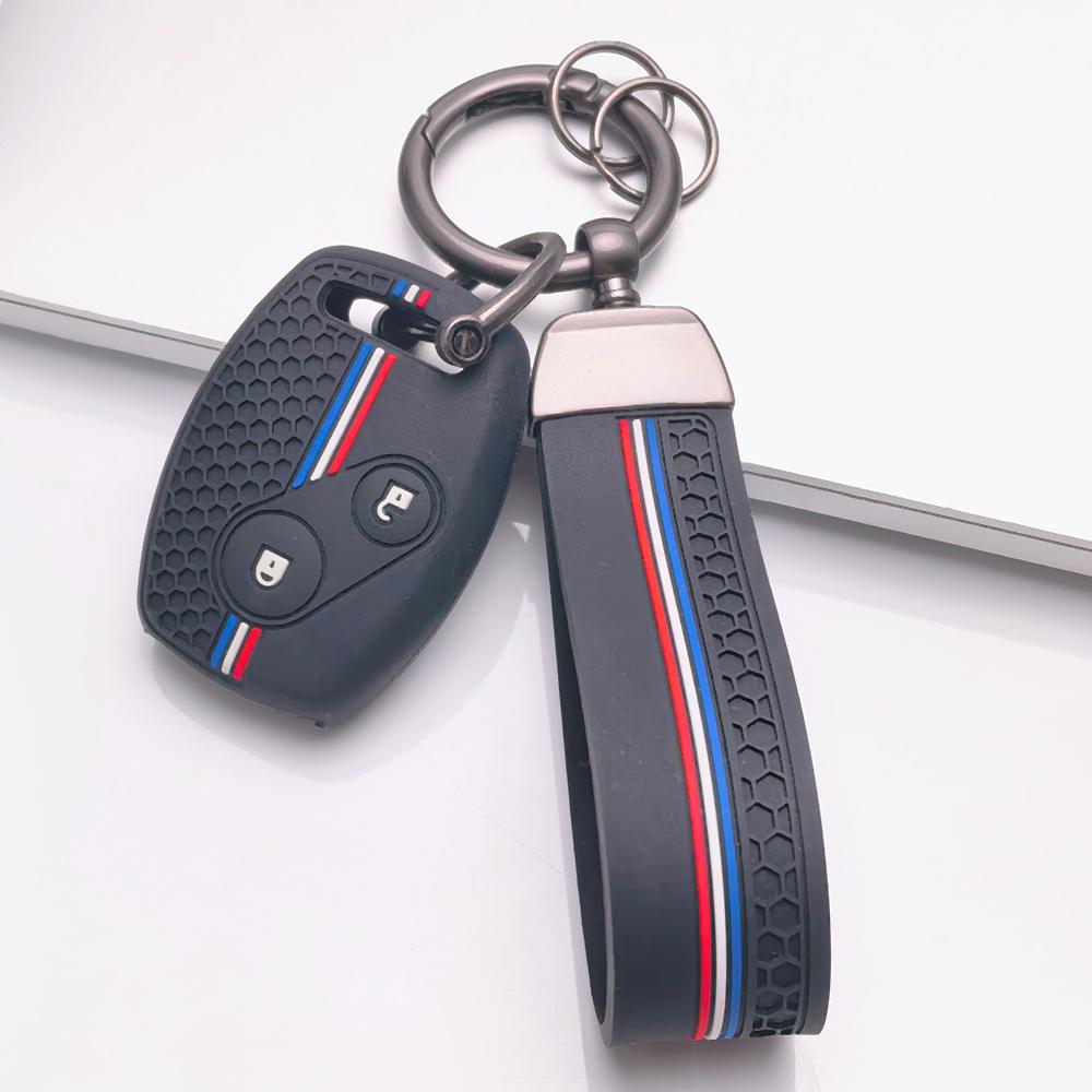Чехол для брелока для Honda Accord Civic CR V City Jazz Fit Pilot с брелоком, устойчивая к царапинам поверхность, ударопрочная конструкция, текстура с мягким захватом