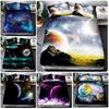 3D HD Planet Printed Bedding Set Space Starry Duvet Cover Pillowcase King Queen Bed Full Size Cover Kid Boys Gift