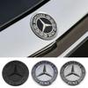 HGQ5   Car Front Engine Hood Emblem 42mm-Curved 38mm-Flat ABS Badge for Mercedes Benz C Class E Class C200 E260 E300L S400L Label