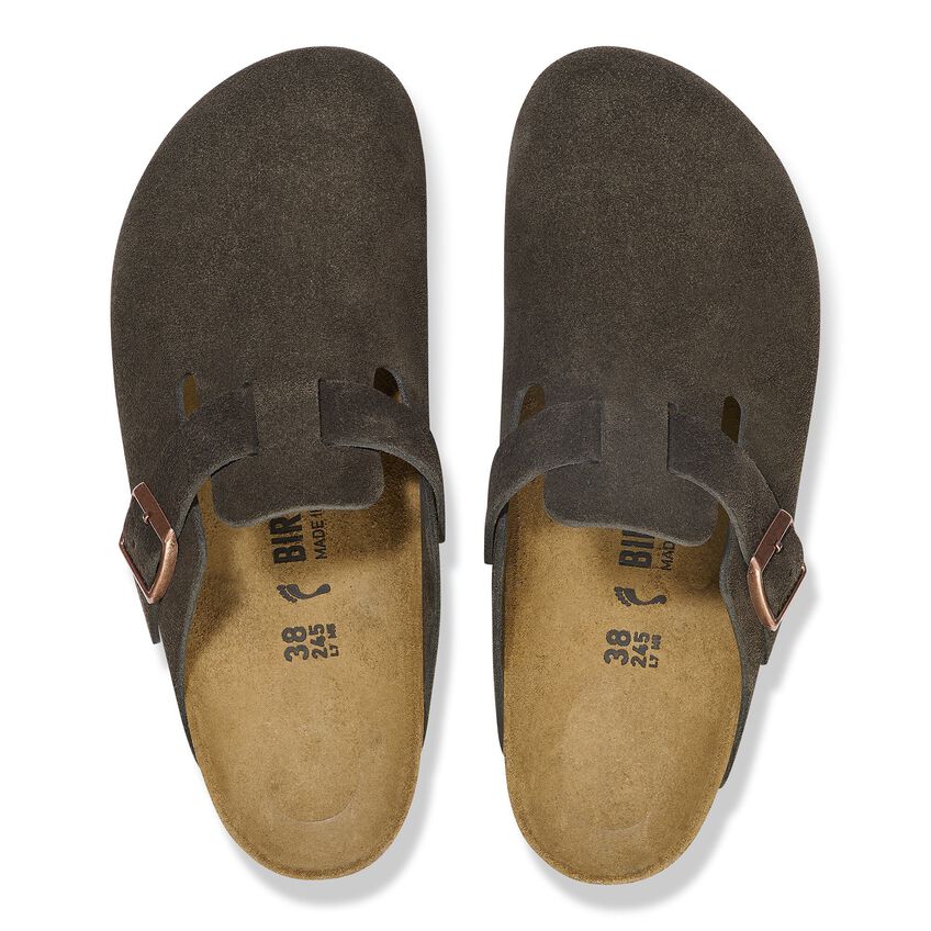 Birkenstock Бостонские тапочки из ЭВА, износостойкие, с закрытым носком, унисекс, цвет Мокко, обычный размер 0060901