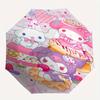 My Melody, Kuromi Automatic Opening and Closing Parasol Compact Travel Umbrella with 8 Ribs for Women and Men Ideal Birthday/Christmas Gift,