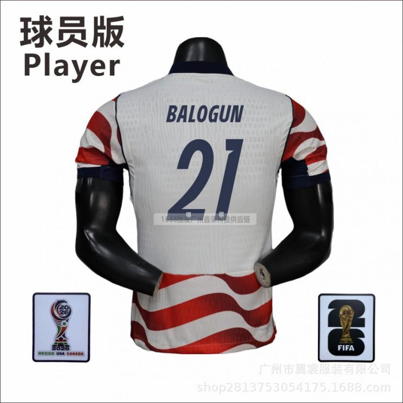 USA National Team 2026 FIFA World Cup Home Jersey Mens Authentic Player Version No.10 Pulisic Short Sleeve Soccer Shirt