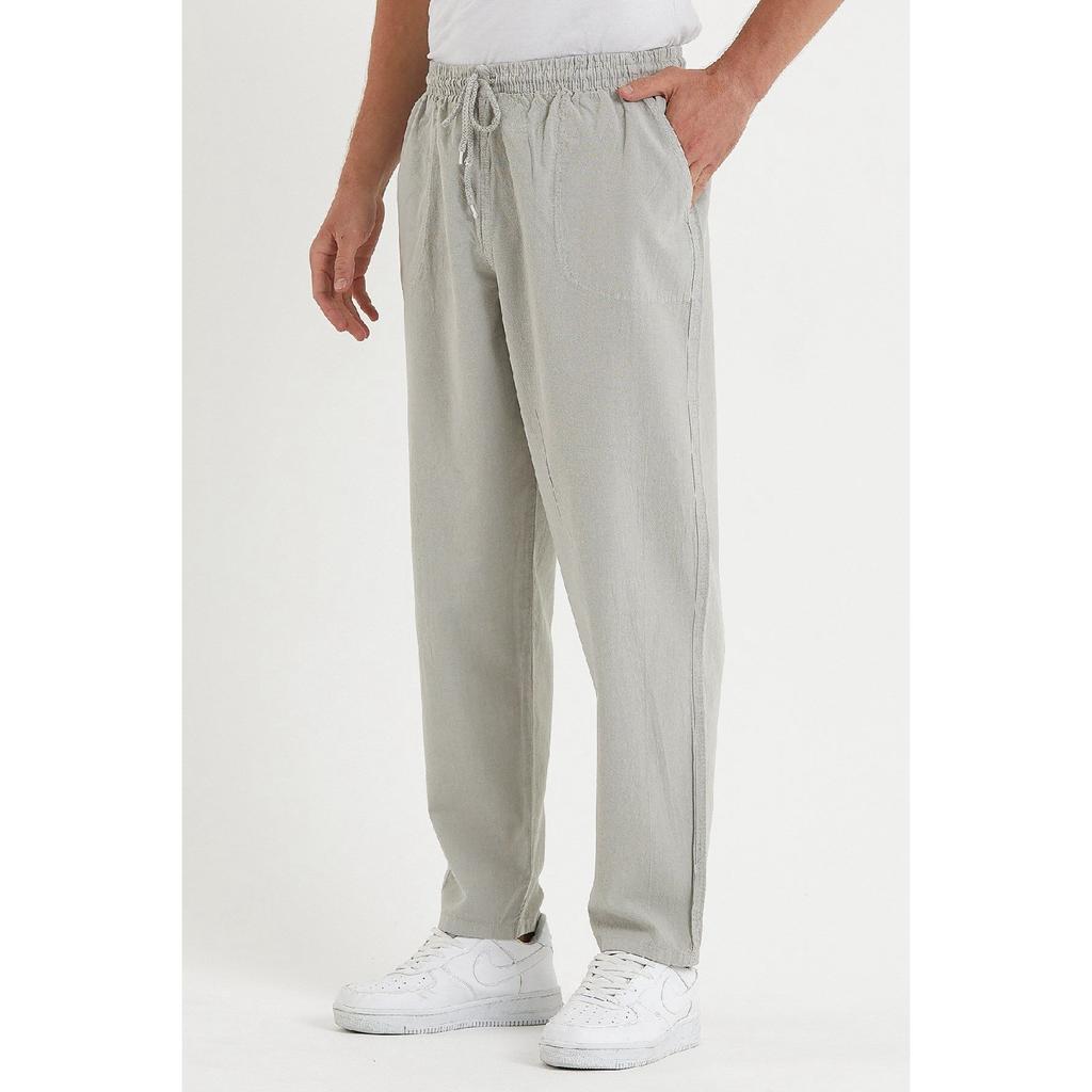 Черные мужские льняные брюки 1480