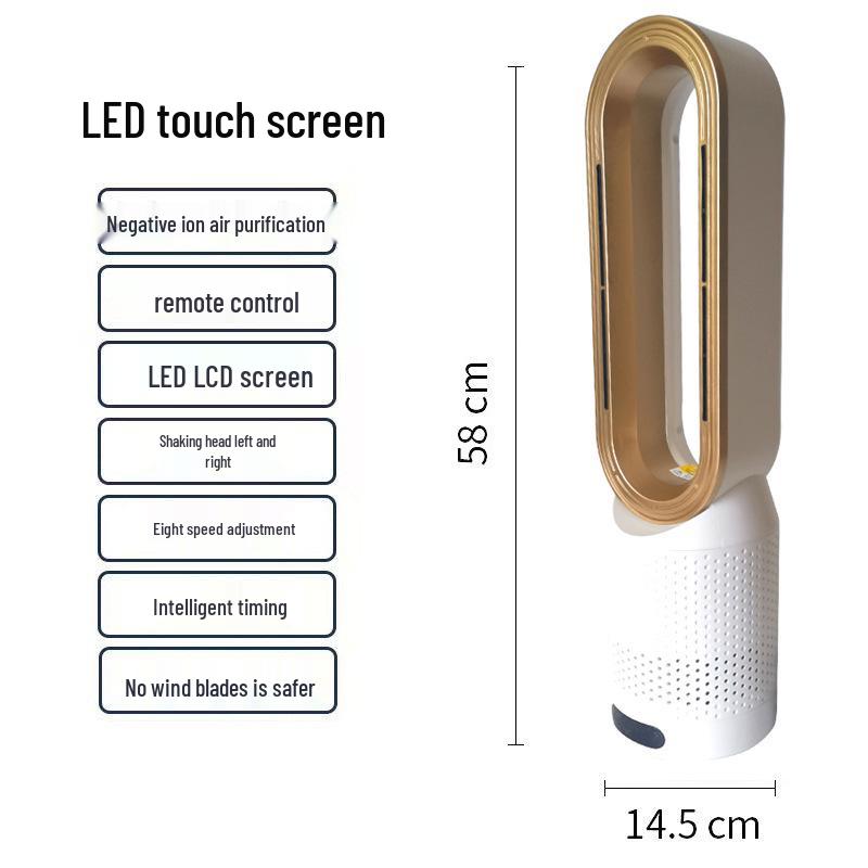Bladeless Silent Air Circulation Fan for Desktop, Floor, Office, and Home