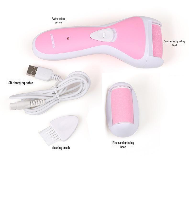 Электрическая шлифовальная машинка для ног с подсветкой для удаления омертвевшей кожи и мозолей; Инструмент для педикюра с камнем.